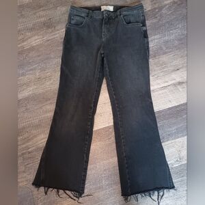 Free People Black Flare Ankle Jeans